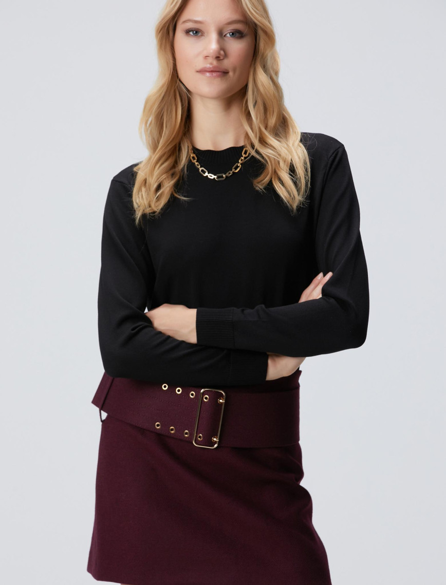 Network Kadın Siyah Basic Kazak Network Kadın Siyah Basic Kazak