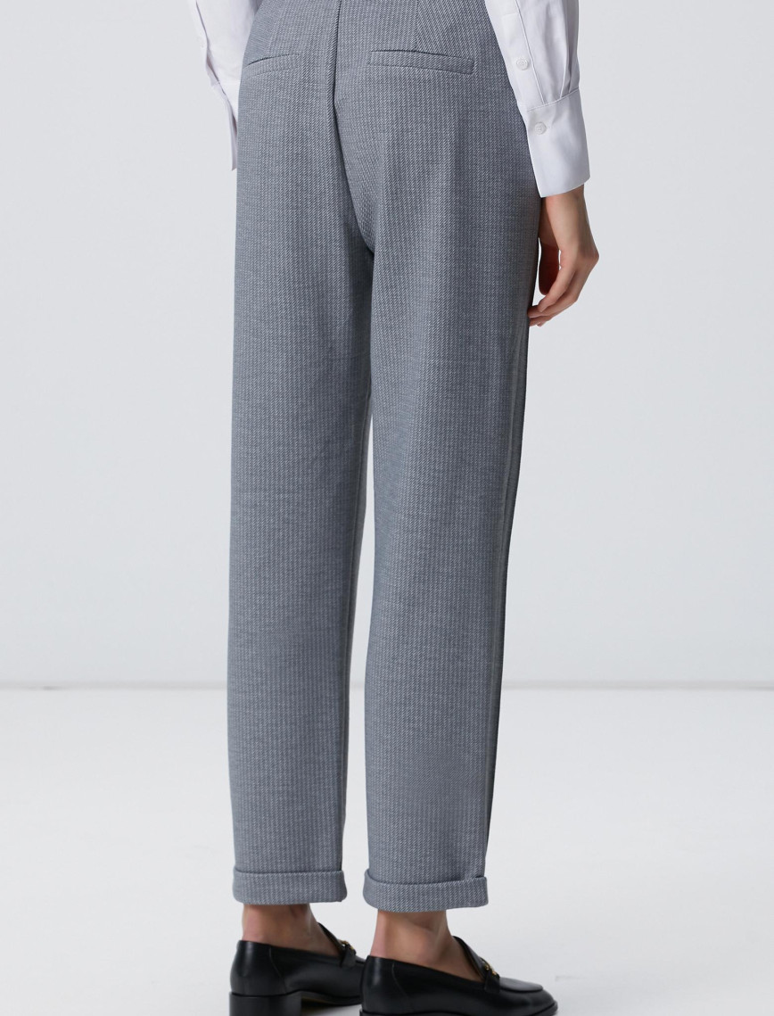 Network Kadın Gri Dikiş Detaylı Casual Pantolon Network Kadın Gri Dikiş Detaylı Casual Pantolon