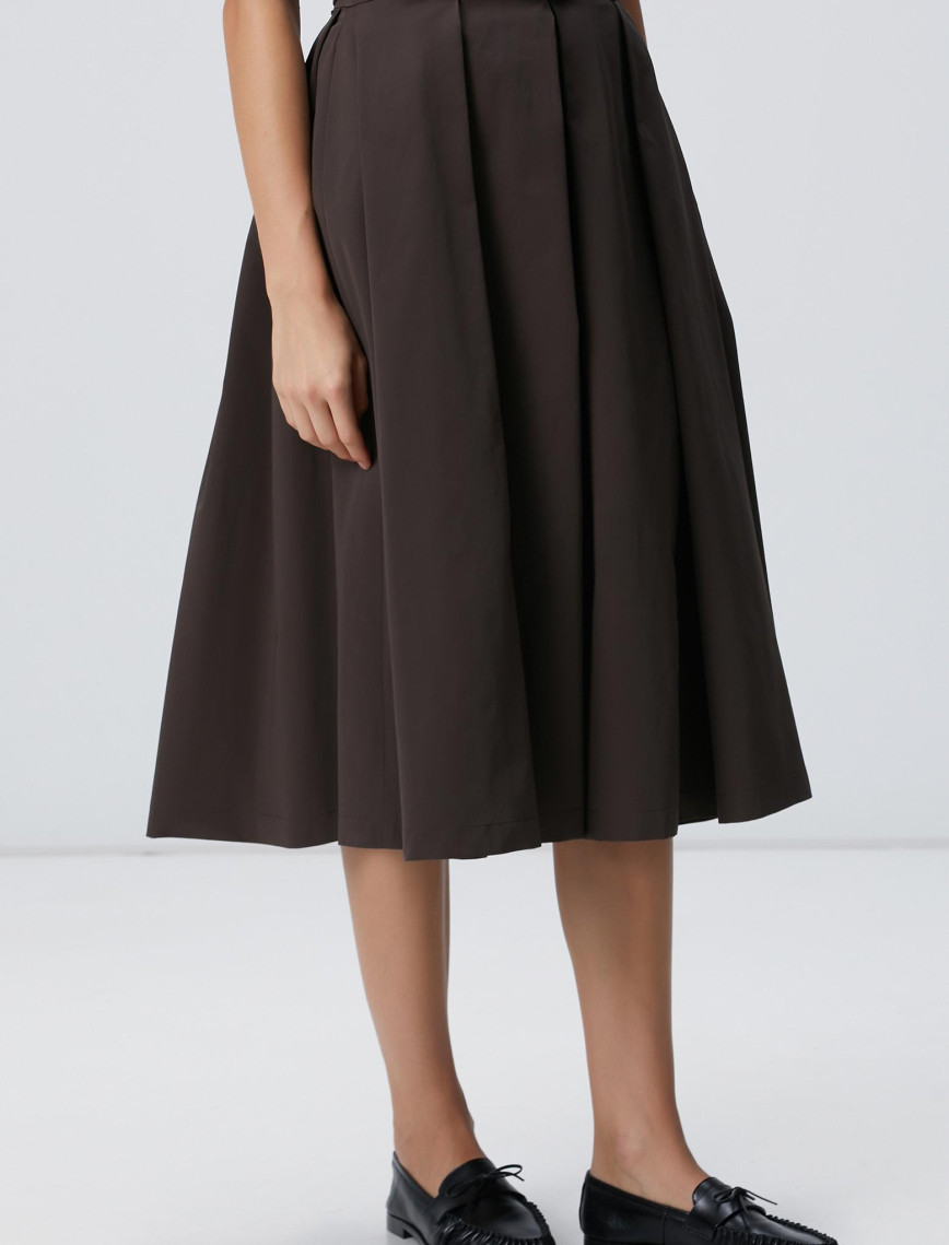 Network Kadın Haki Pileli Etek Network Kadın Haki Pileli Etek