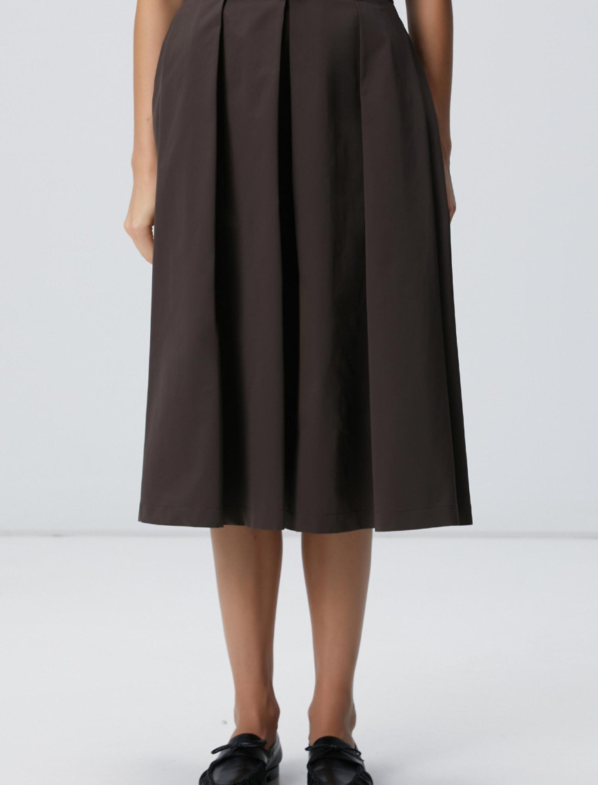 Network Kadın Haki Pileli Etek Network Kadın Haki Pileli Etek