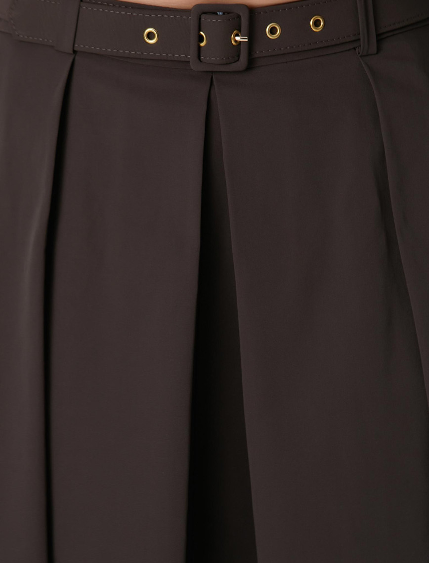 Network Kadın Haki Pileli Etek Network Kadın Haki Pileli Etek