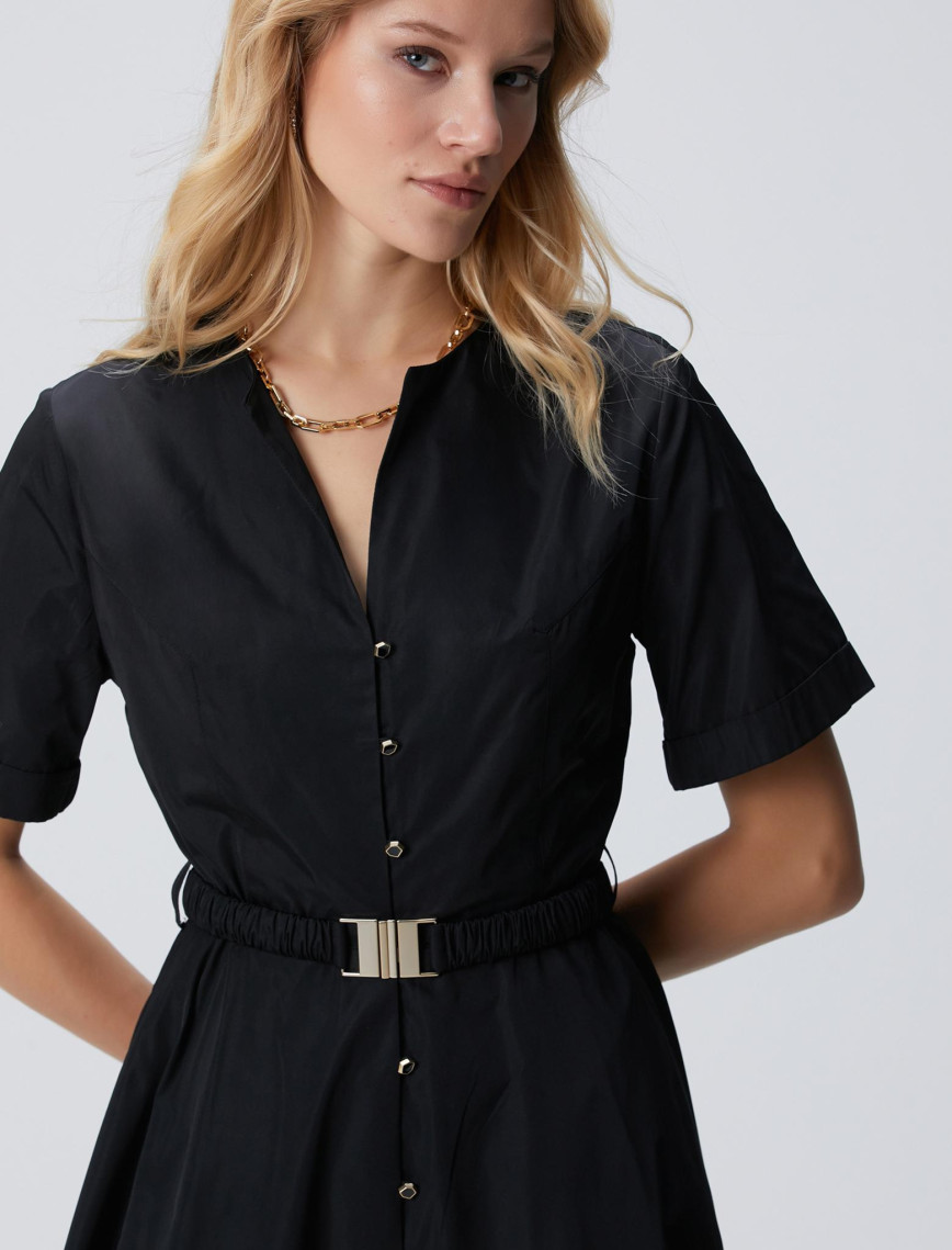 Network Kadın Siyah Tafta Elbise Network Kadın Siyah Tafta Elbise