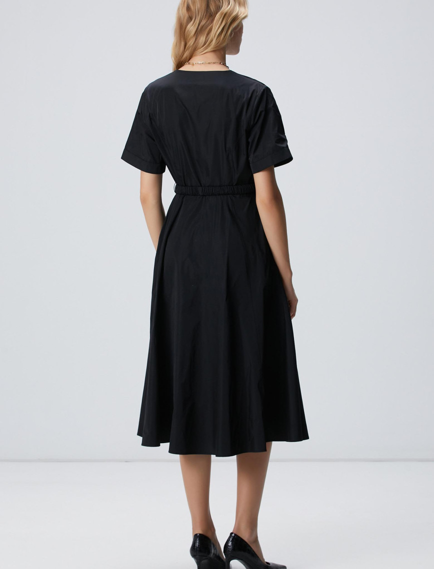 Network Kadın Siyah Tafta Elbise Network Kadın Siyah Tafta Elbise