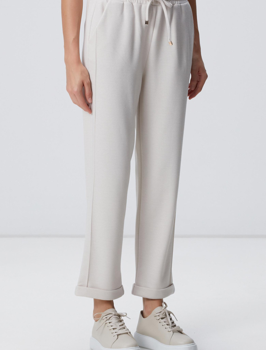 Network Kadın Bej Dikiş Detaylı Casual Pantolon Network Kadın Bej Dikiş Detaylı Casual Pantolon