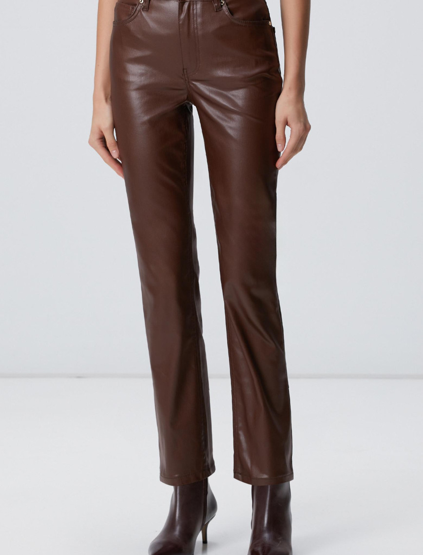 Network Kadın Kahverengi Kaplamalı Pantolon Network Kadın Kahverengi Kaplamalı Pantolon