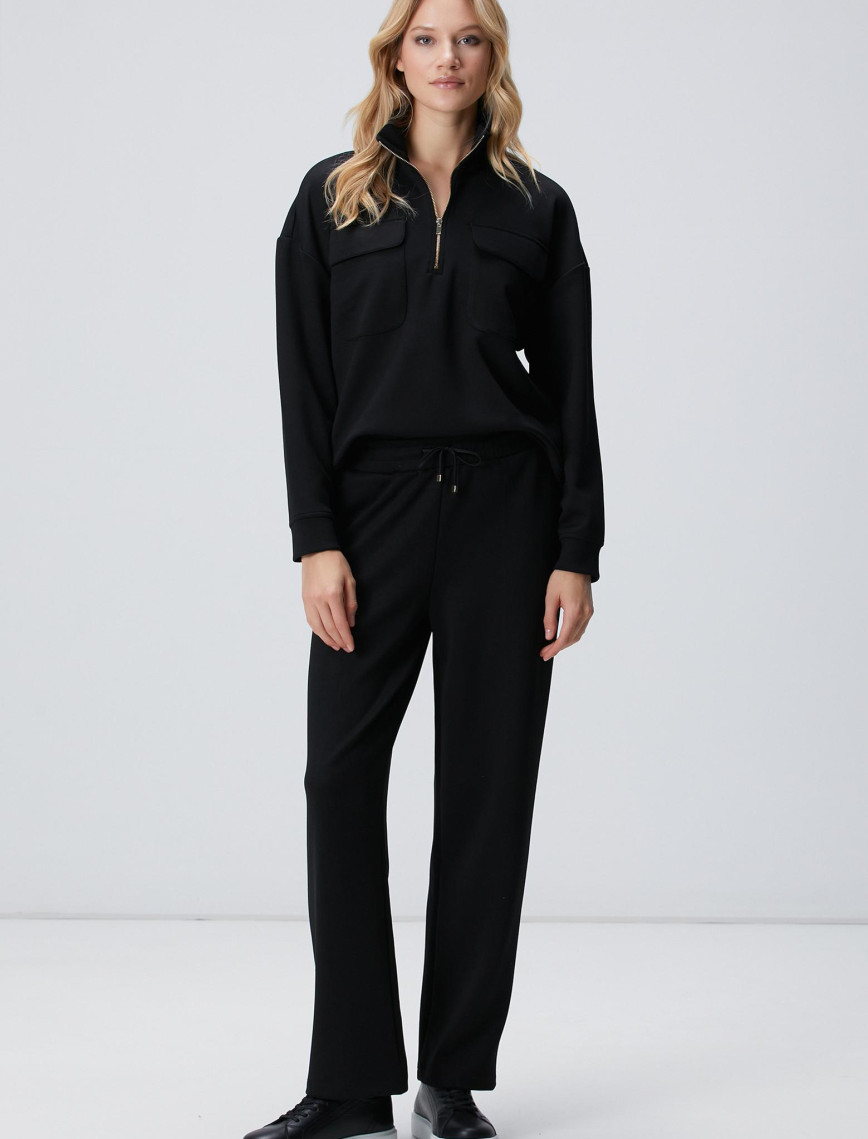 Network Kadın Siyah Fermuarlı Sweatshirt Network Kadın Siyah Fermuarlı Sweatshirt