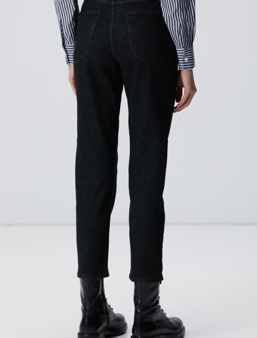 Network Kadın Siyah Mom Fit Denim Pantolon Network Kadın Siyah Mom Fit Denim Pantolon