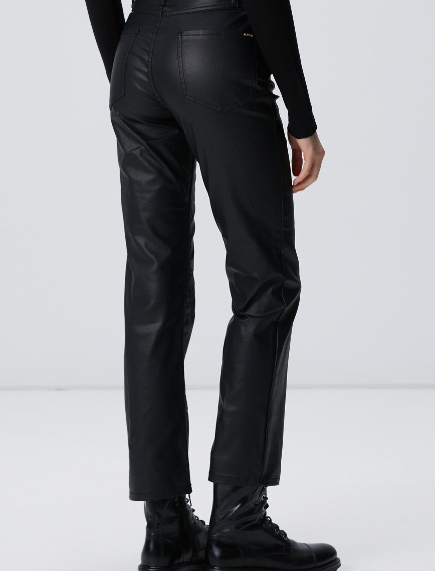 Network Kadın Siyah Kaplamalı Pantolon Network Kadın Siyah Kaplamalı Pantolon