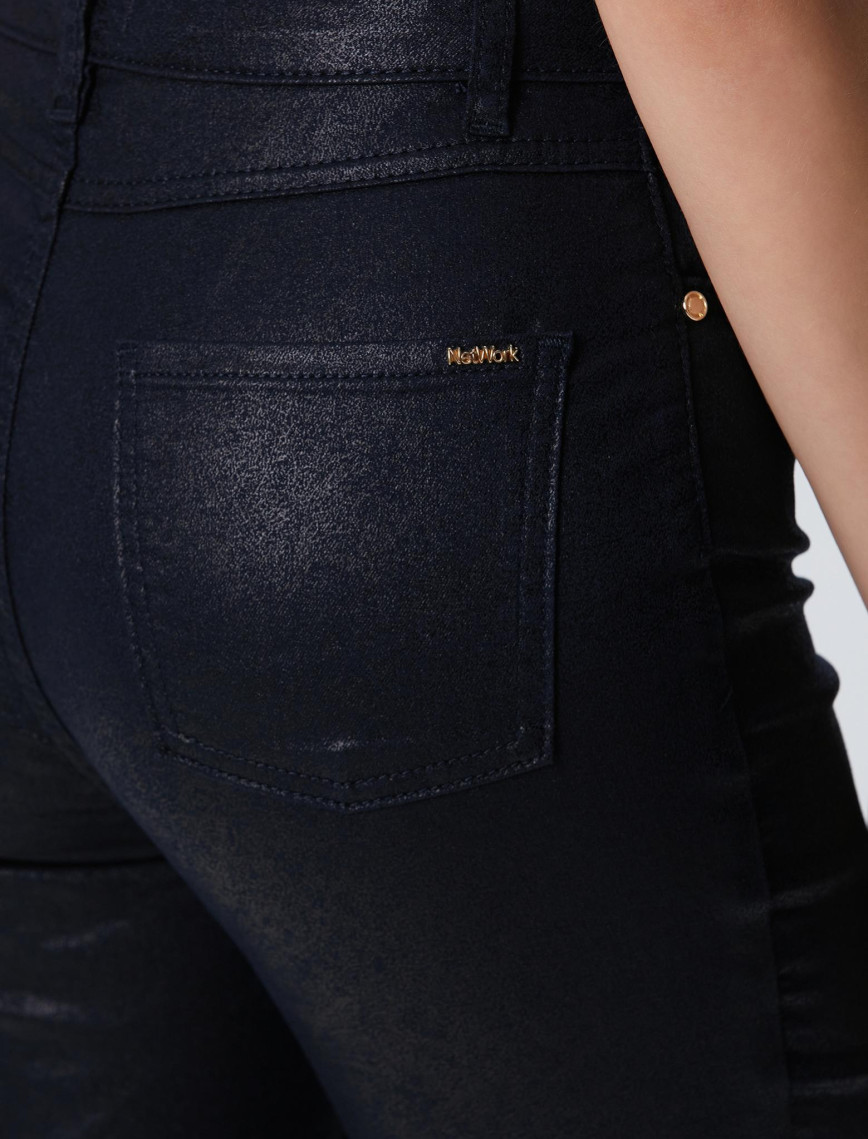 Network Kadın Lacivert Desenli Baskı Kaplamalı Casual Pantolon Network Kadın Lacivert Desenli Baskı Kaplamalı Casual Pantolon