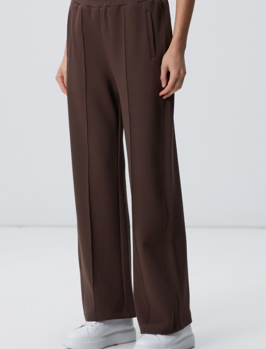 Network Kadın Kahverengi Bol Paça Basic Eşofman Network Kadın Kahverengi Bol Paça Basic Eşofman