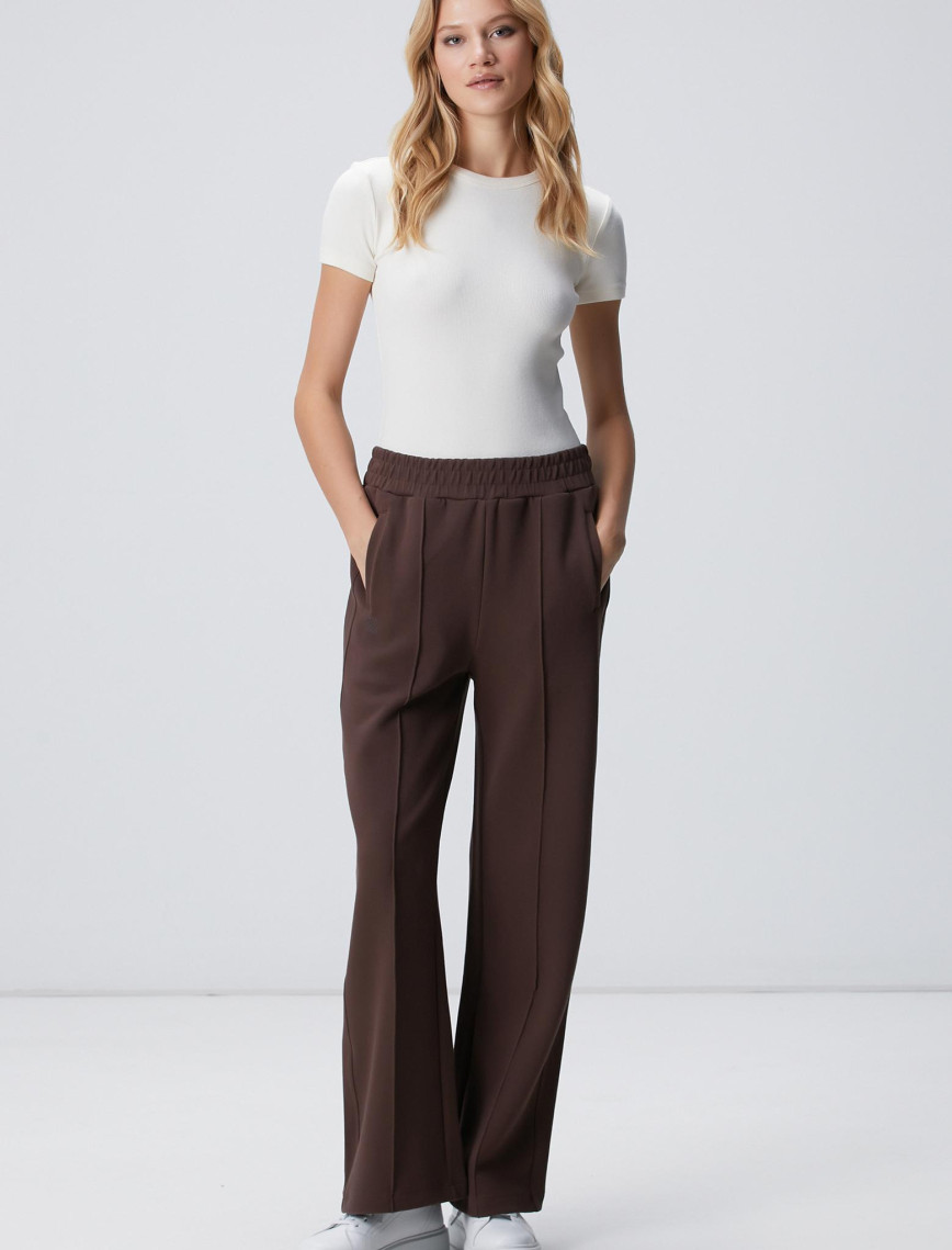 Network Kadın Siyah Bol Paça Basic Eşofman Network Kadın Siyah Bol Paça Basic Eşofman