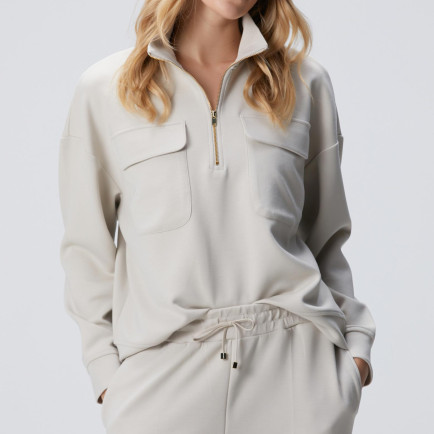 Network Kadın Taş Fermuarlı Sweatshirt Network Kadın Taş Fermuarlı Sweatshirt