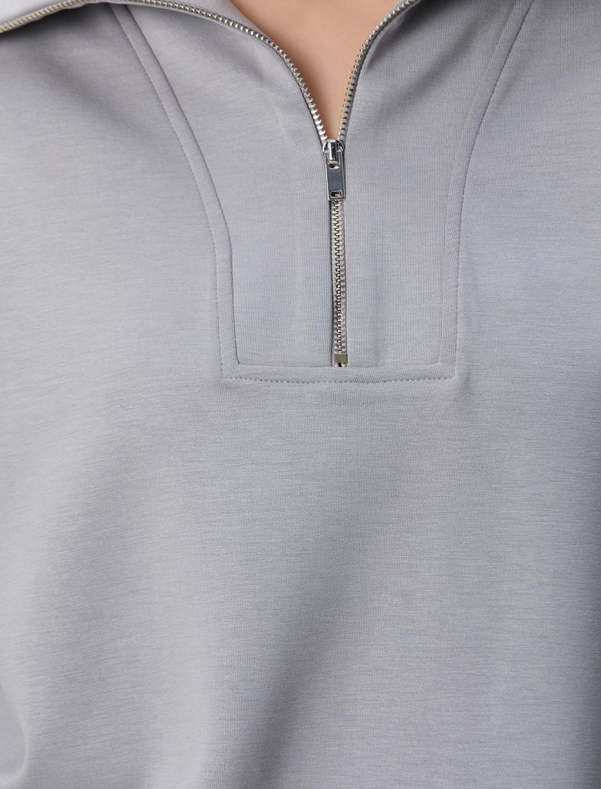 Network Kadın Gri Fermuarlı Sweatshirt Network Kadın Gri Fermuarlı Sweatshirt