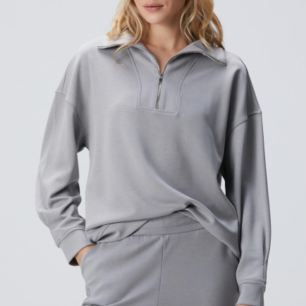 Network Kadın Gri Fermuarlı Sweatshirt Network Kadın Gri Fermuarlı Sweatshirt