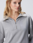 Network Kadın Gri Fermuarlı Sweatshirt Network Kadın Gri Fermuarlı Sweatshirt