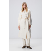 Network Kadın Limited Kırık Beyaz Yün Karışımlı Manto Network Kadın Limited Kırık Beyaz Yün Karışımlı Manto