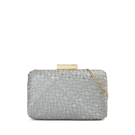 Network Kadın Gri Örgü Desenli Clutch Network Kadın Gri Örgü Desenli Clutch