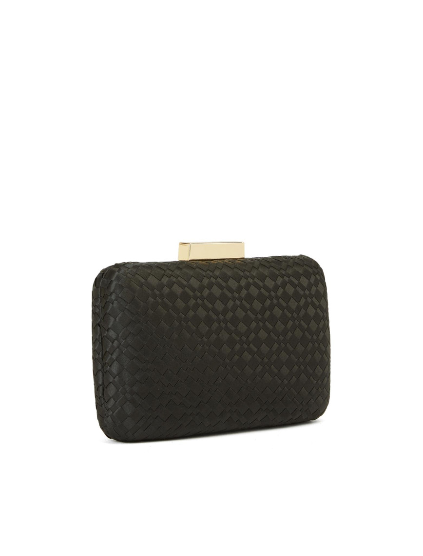 Network Kadın Siyah Örgü Desenli Clutch Network Kadın Siyah Örgü Desenli Clutch