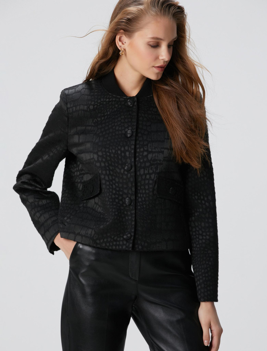 Network Kadın Siyah Yün Karışımlı Mont Network Kadın Siyah Yün Karışımlı Mont