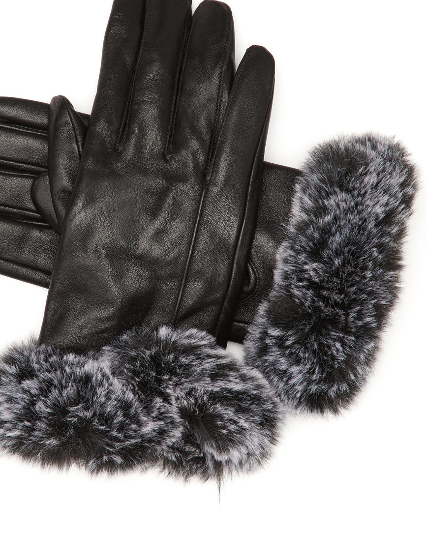 Network Kadın Siyah Deri Karışımlı Eldiven Network Kadın Siyah Deri Karışımlı Eldiven