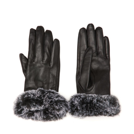 Network Kadın Siyah Deri Karışımlı Eldiven Network Kadın Siyah Deri Karışımlı Eldiven