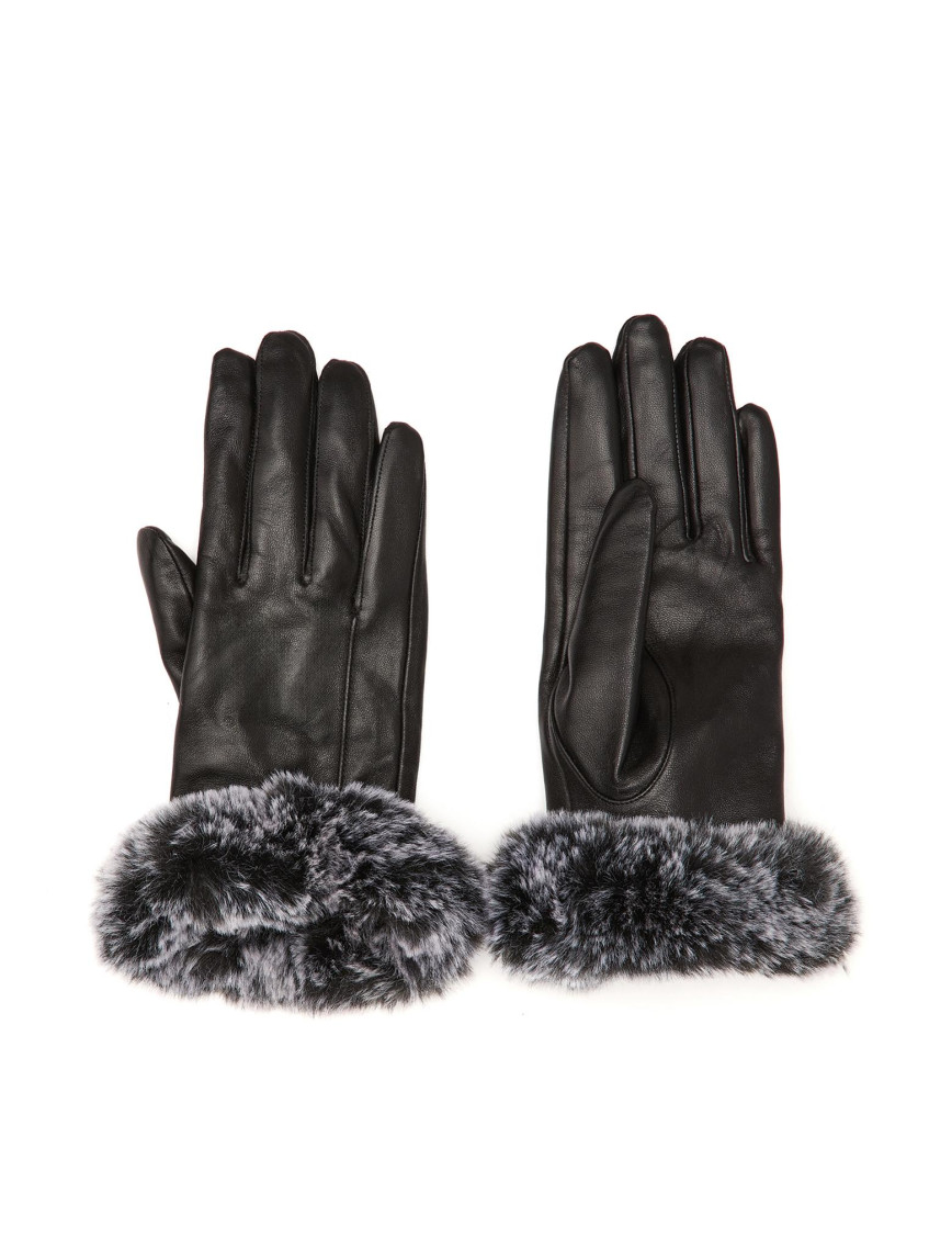 Network Kadın Siyah Deri Karışımlı Eldiven Network Kadın Siyah Deri Karışımlı Eldiven