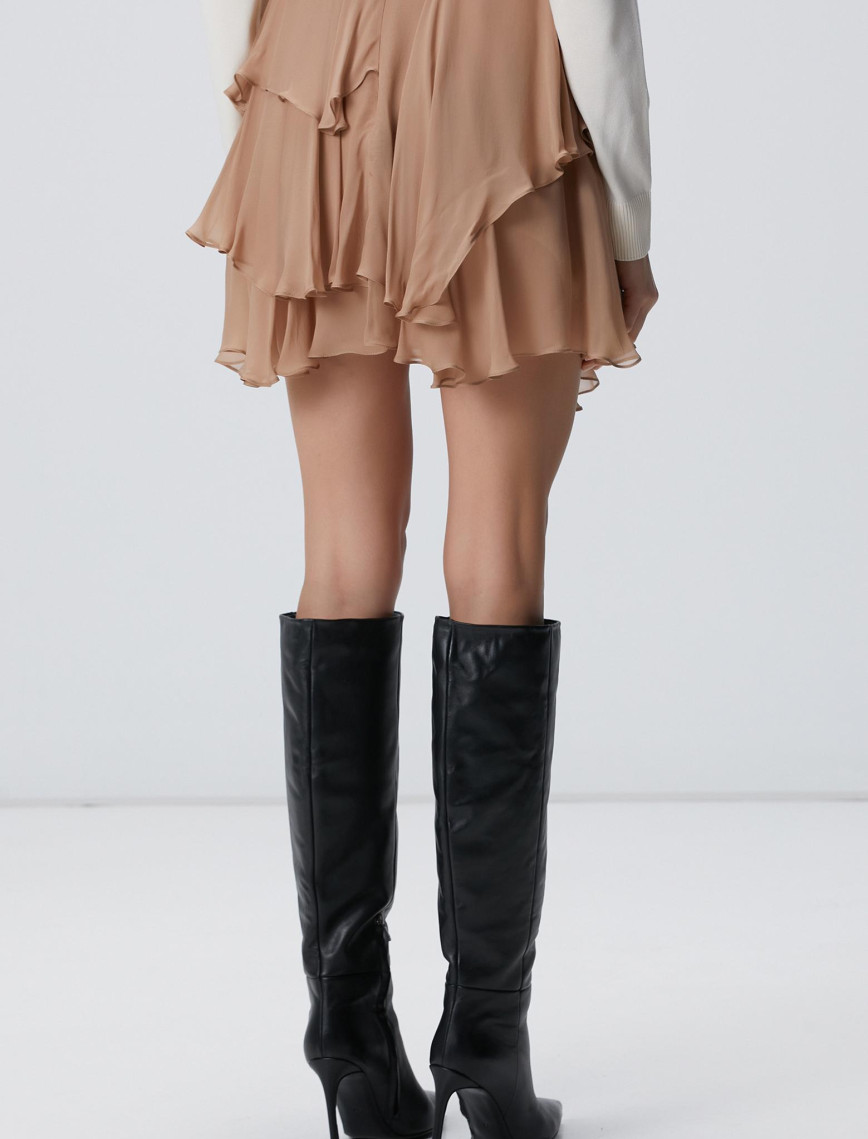 Network Kadın Vizon Şifon Mini Etek Network Kadın Vizon Şifon Mini Etek