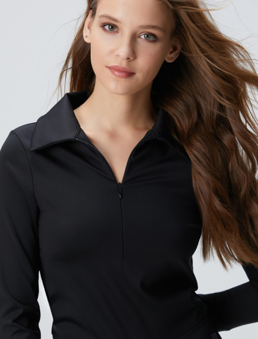 Network Kadın N-Tech Siyah Örme Bluz Network Kadın N-Tech Siyah Örme Bluz