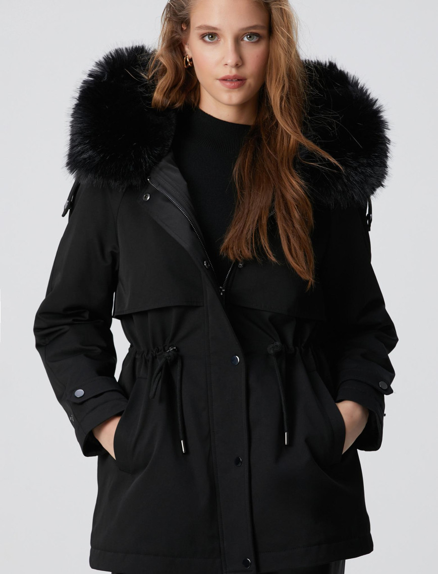 Network Kadın Siyah Kaban Network Kadın Siyah Kaban