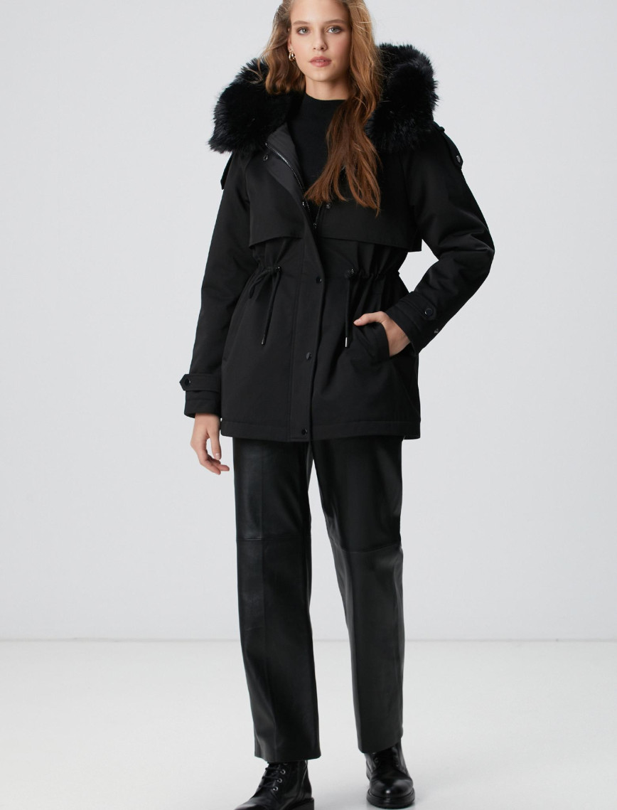 Network Kadın Siyah Kaban Network Kadın Siyah Kaban