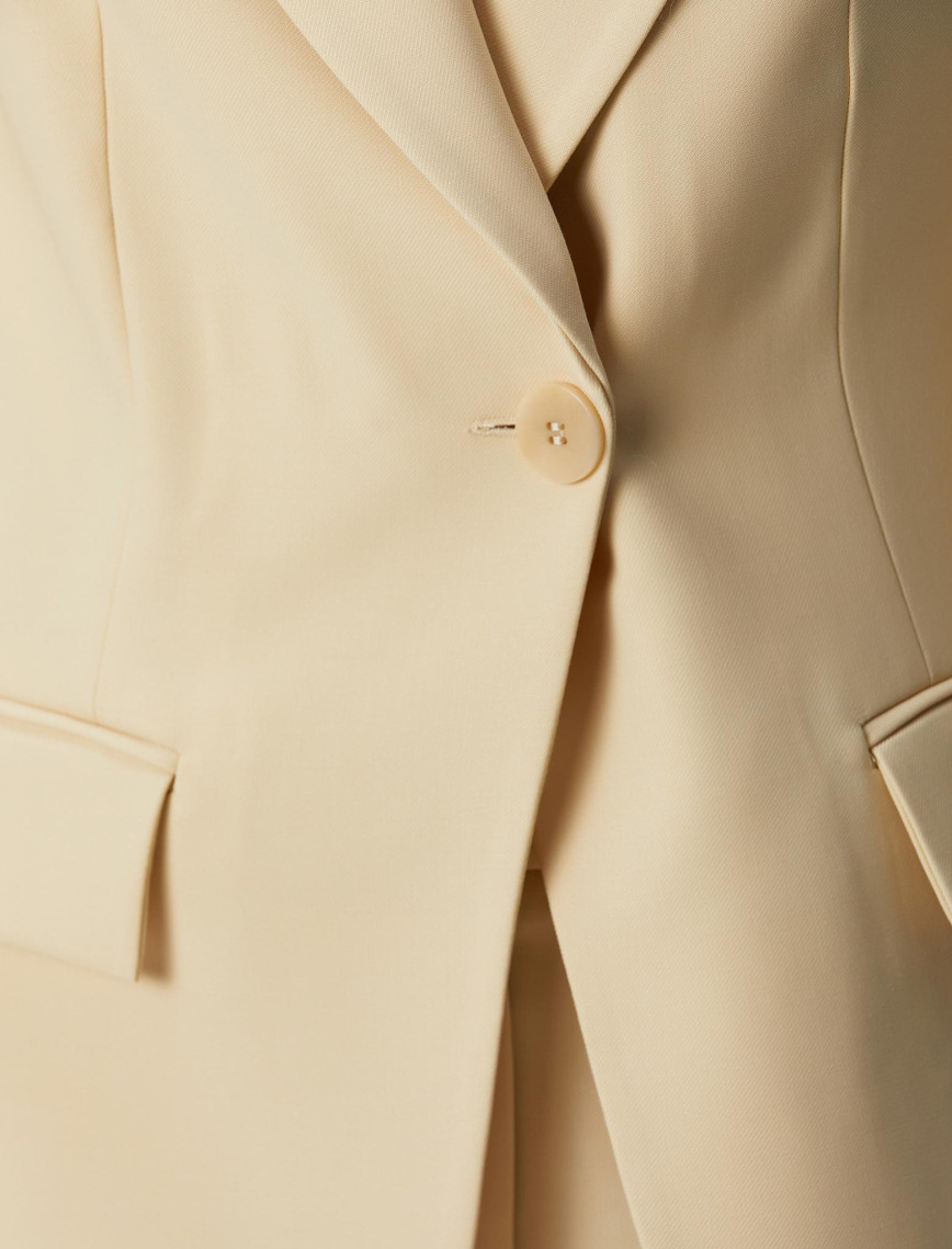 Network Kadın Sarı Yün Karışımlı Ceket Network Kadın Sarı Yün Karışımlı Ceket