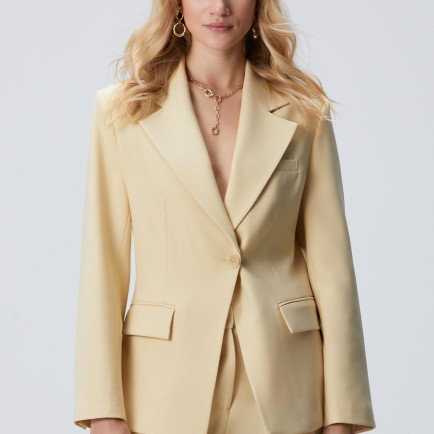 Network Kadın Sarı Yün Karışımlı Ceket Network Kadın Sarı Yün Karışımlı Ceket