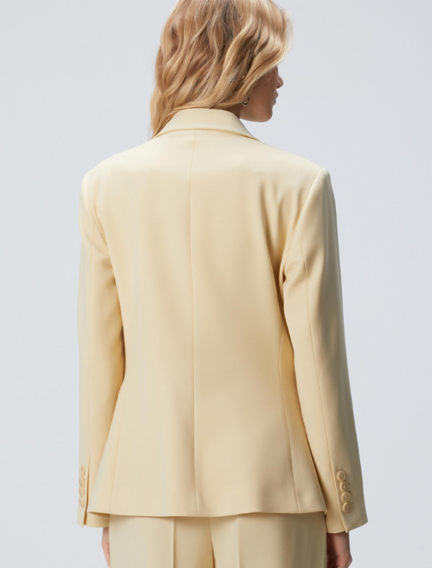 Network Kadın Sarı Yün Karışımlı Ceket Network Kadın Sarı Yün Karışımlı Ceket