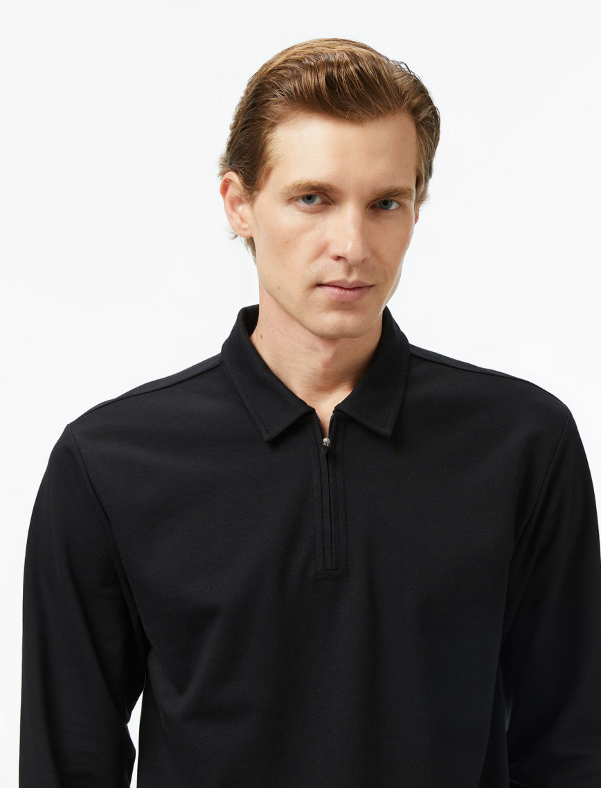 Nautica Erkek Siyah Classic Fit Uzun Kollu Polo Yaka T-Shirt Nautica Erkek Siyah Classic Fit Uzun Kollu Polo Yaka T-Shirt