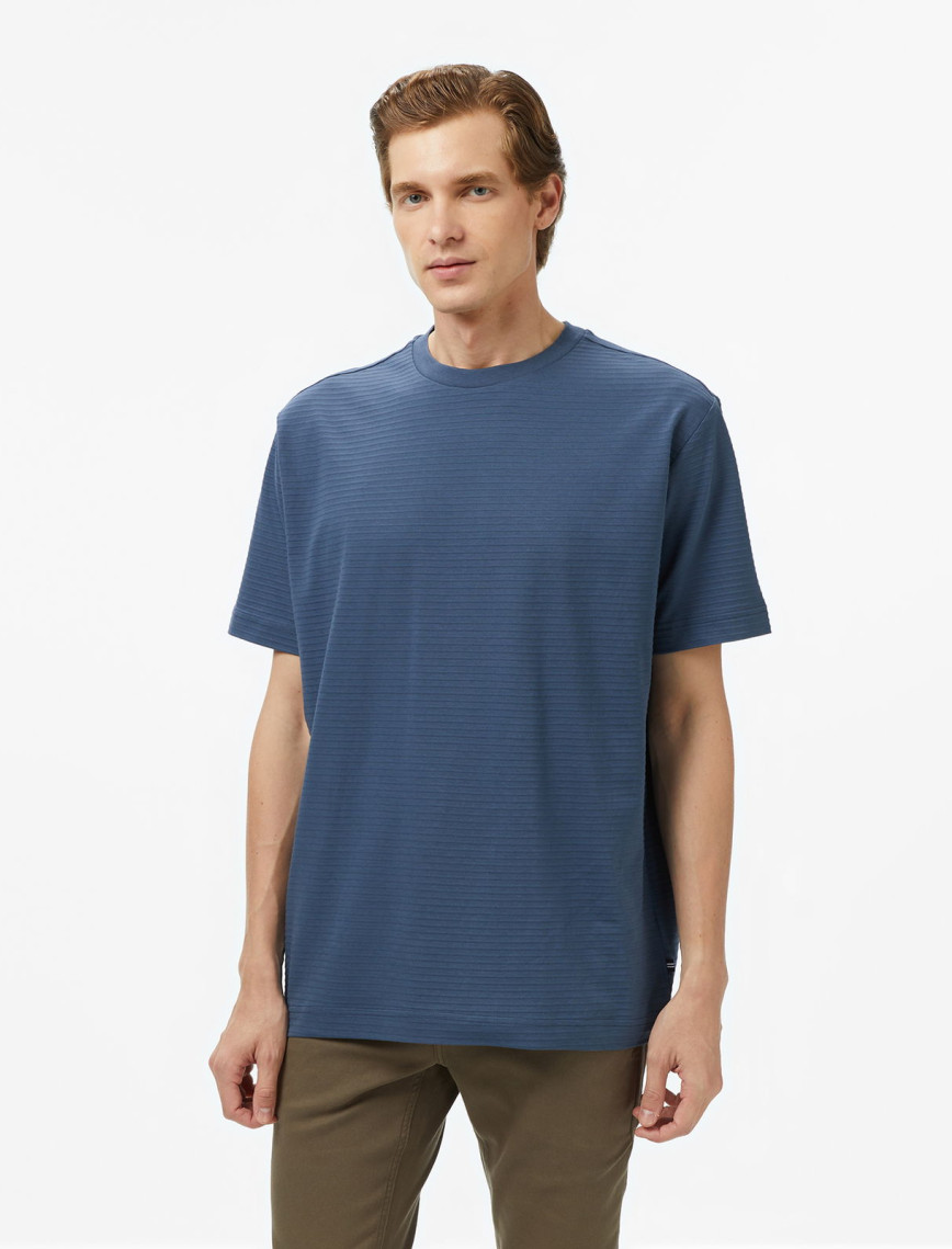 Nautica Erkek Krem Regular Fit Çizgili T-Shirt Nautica Erkek Krem Regular Fit Çizgili T-Shirt