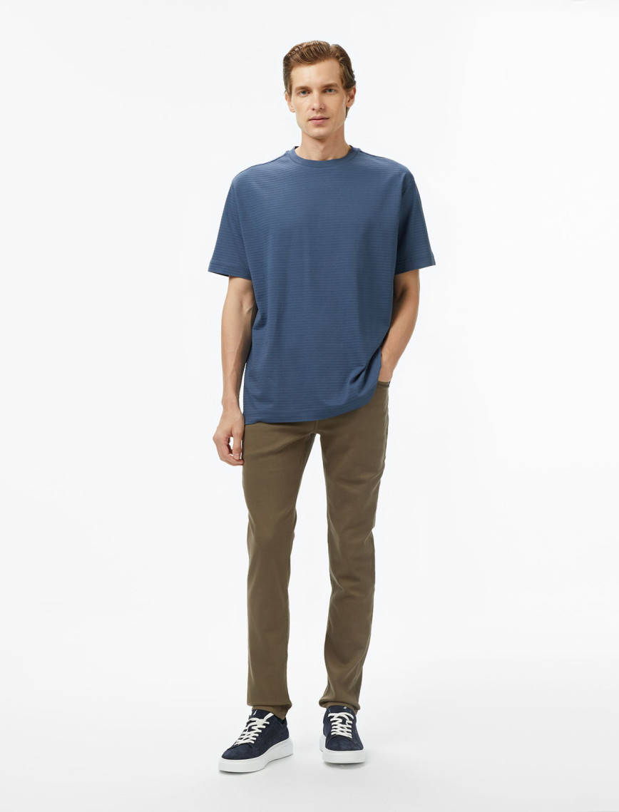 Nautica Erkek Mavi Regular Fit Çizgili T-Shirt Nautica Erkek Mavi Regular Fit Çizgili T-Shirt