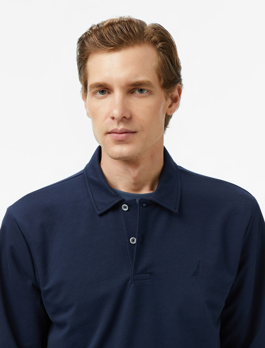 Nautica Erkek Lacivert Classic Fit Uzun Kollu Polo Yaka T-Shirt Nautica Erkek Lacivert Classic Fit Uzun Kollu Polo Yaka T-Shirt