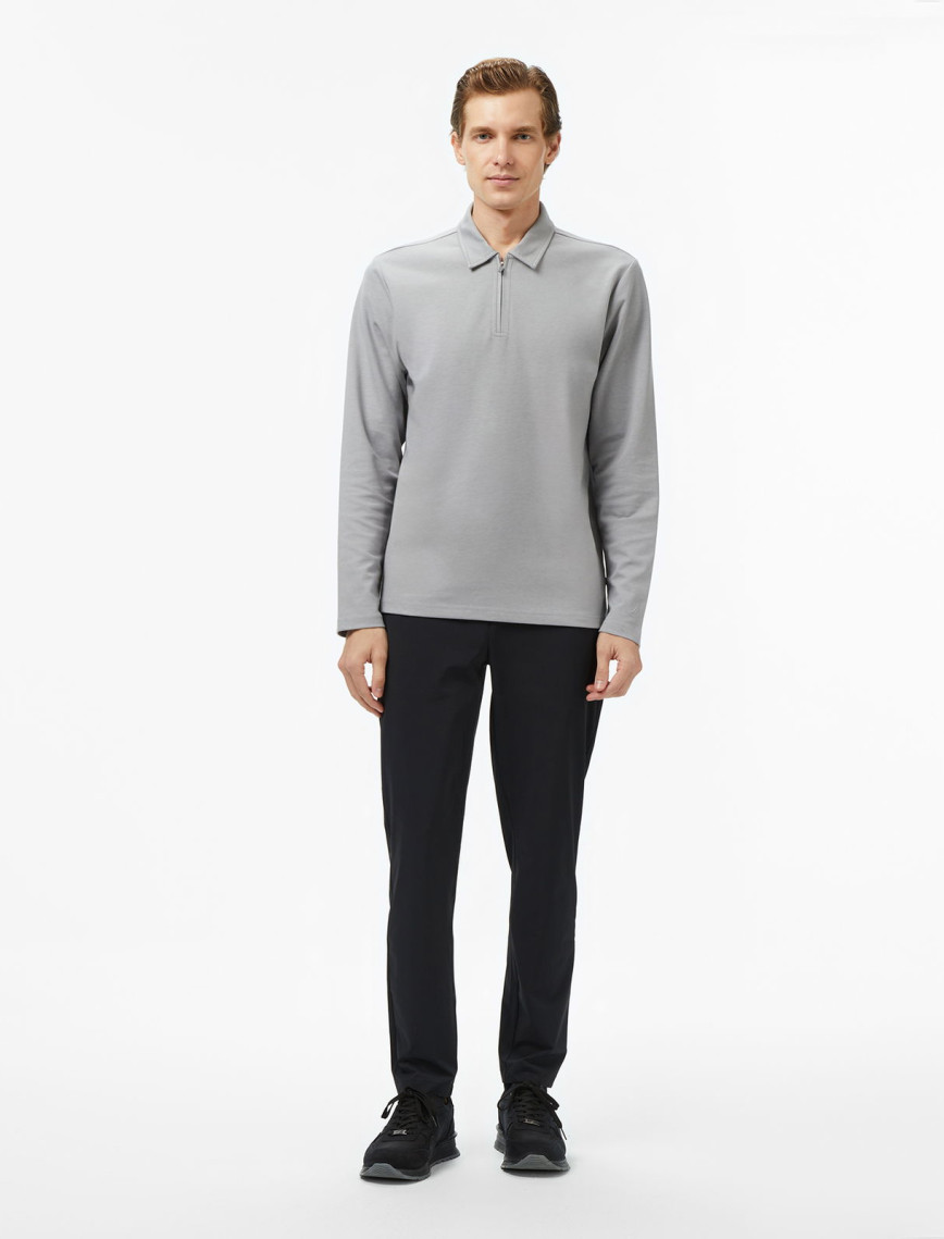 Nautica Erkek Gri Classic Fit Uzun Kollu Polo Yaka T-Shirt Nautica Erkek Gri Classic Fit Uzun Kollu Polo Yaka T-Shirt