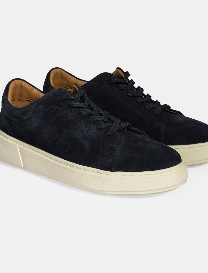 Erkek Lacivert Bağcıklı Süet Spor Ayakkabı Erkek Lacivert Bağcıklı Süet Spor Ayakkabı