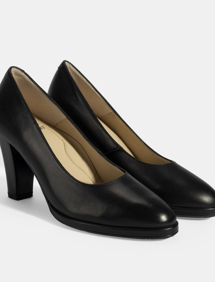 Kadın Lacivert DesaComfort Deri Topuklu Ayakkabı Kadın Lacivert DesaComfort Deri Topuklu Ayakkabı