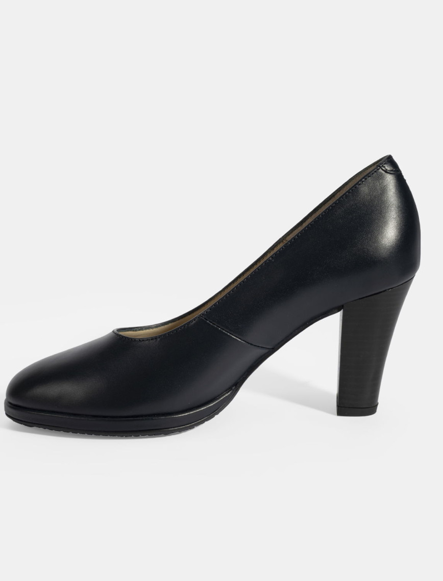 Kadın Lacivert DesaComfort Deri Topuklu Ayakkabı Kadın Lacivert DesaComfort Deri Topuklu Ayakkabı