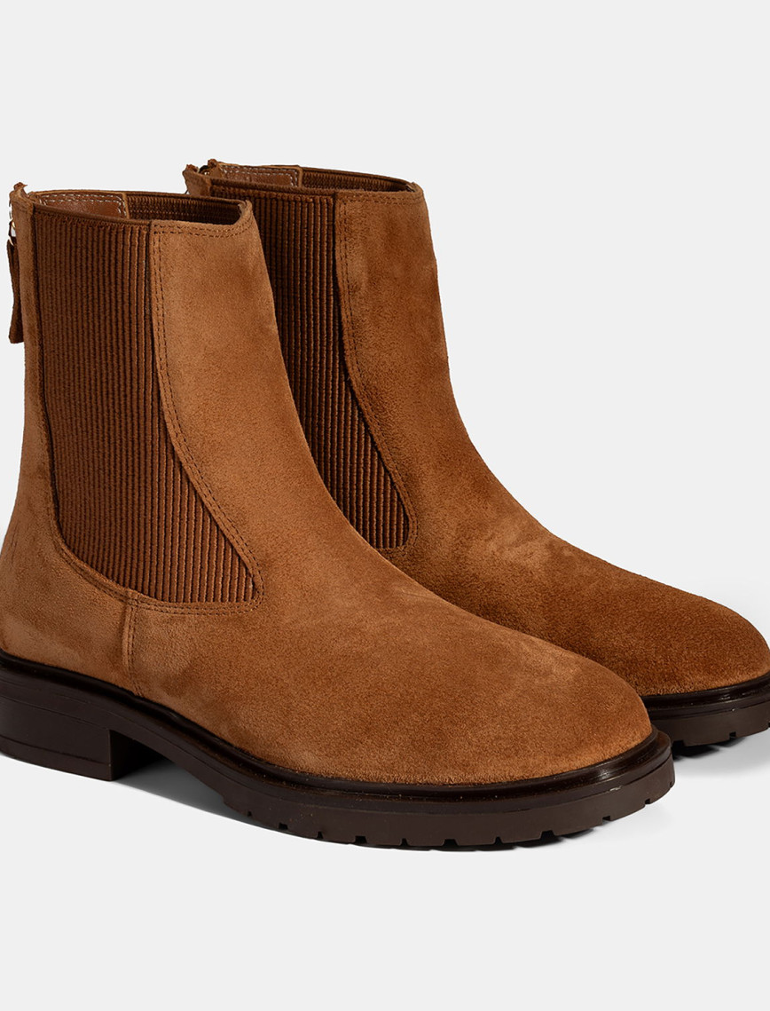 Kadın Kahve Lastikli Süet Chelsea Bot Kadın Kahve Lastikli Süet Chelsea Bot