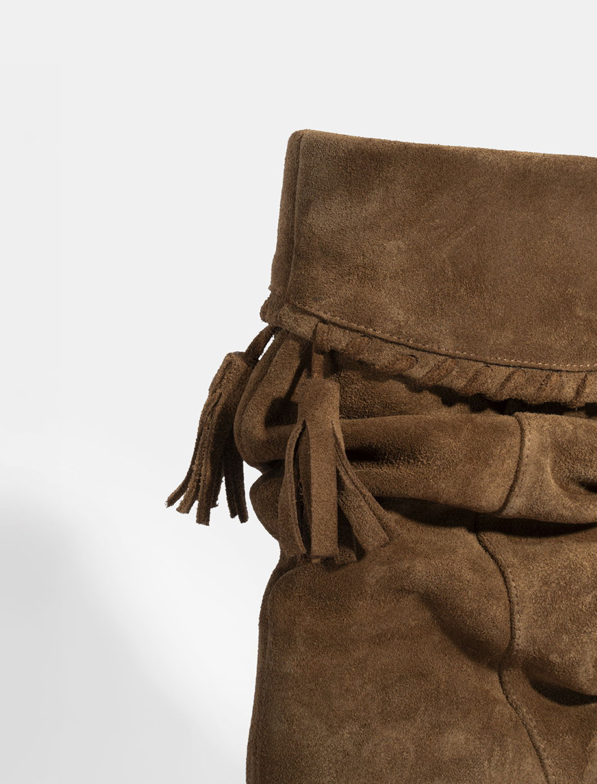 Kadın Taba Püskül Detaylı Süet Topuklu Bot Kadın Taba Püskül Detaylı Süet Topuklu Bot