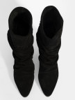 Kadın Siyah Püskül Detaylı Süet Topuklu Bot Kadın Siyah Püskül Detaylı Süet Topuklu Bot