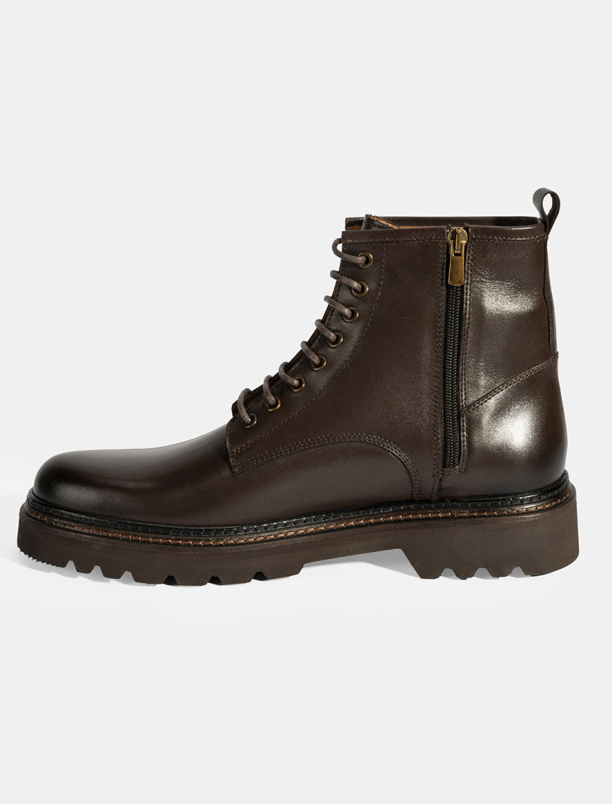 Erkek Kahve Bağcıklı Deri Postal Bot Erkek Kahve Bağcıklı Deri Postal Bot