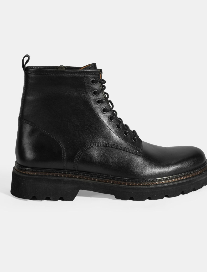 Erkek Siyah Bağcıklı Deri Postal Bot Erkek Siyah Bağcıklı Deri Postal Bot