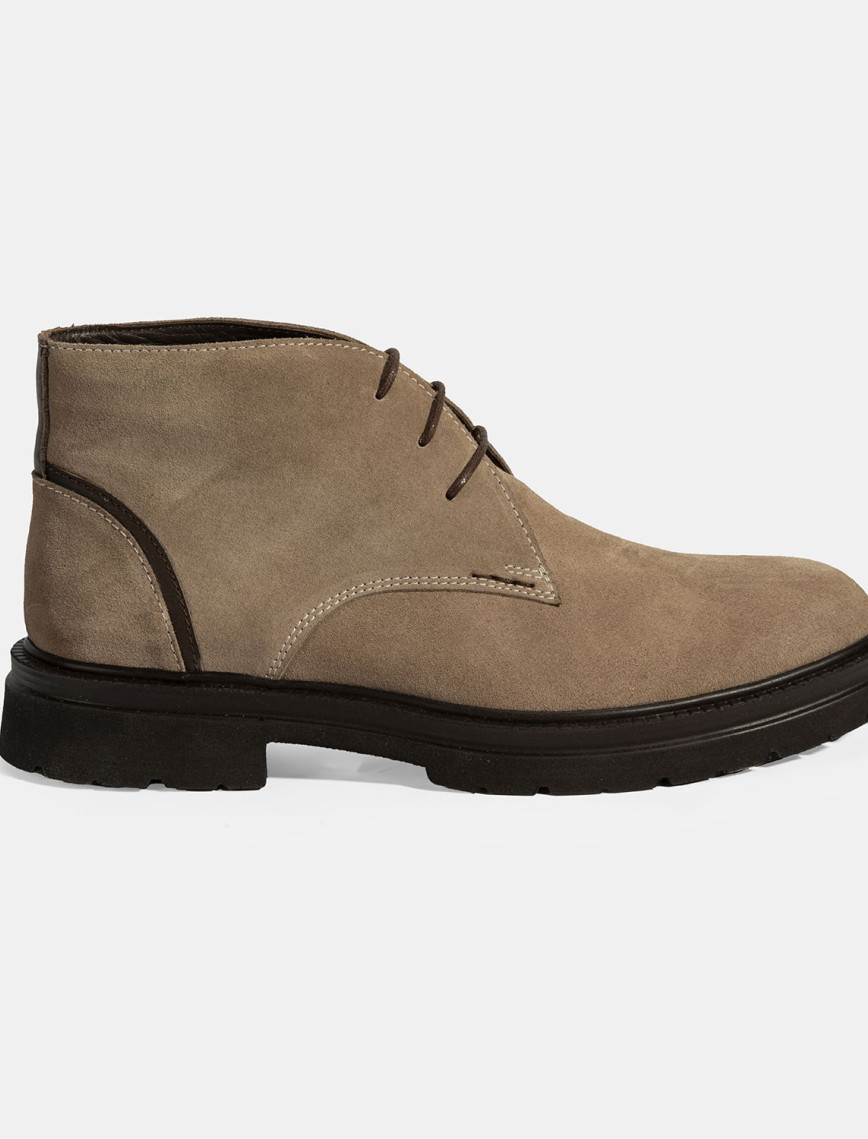 Erkek Vizon Bağcıklı Süet Bot Erkek Vizon Bağcıklı Süet Bot