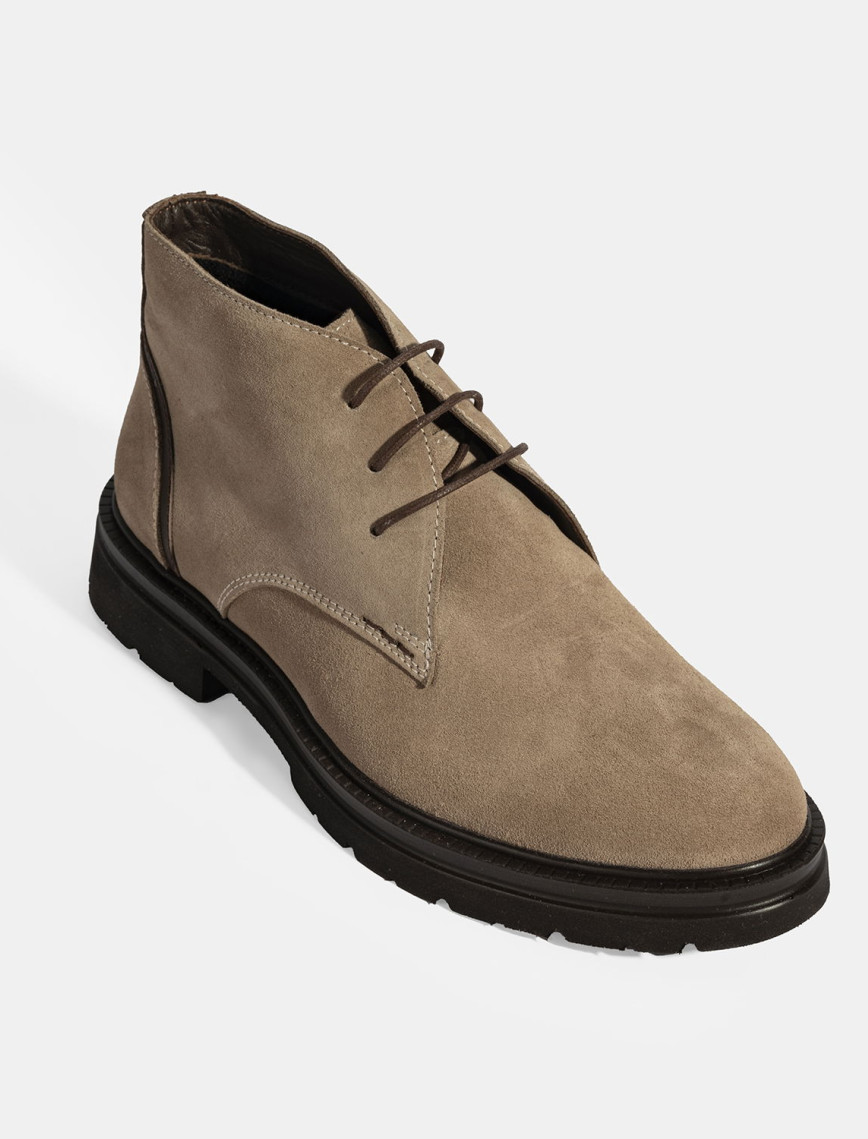 Erkek Vizon Bağcıklı Süet Bot Erkek Vizon Bağcıklı Süet Bot