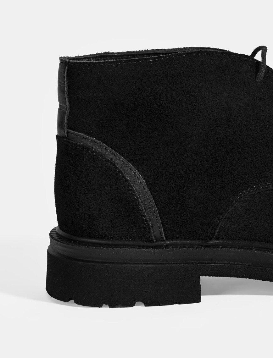 Erkek Siyah Bağcıklı Süet Bot Erkek Siyah Bağcıklı Süet Bot