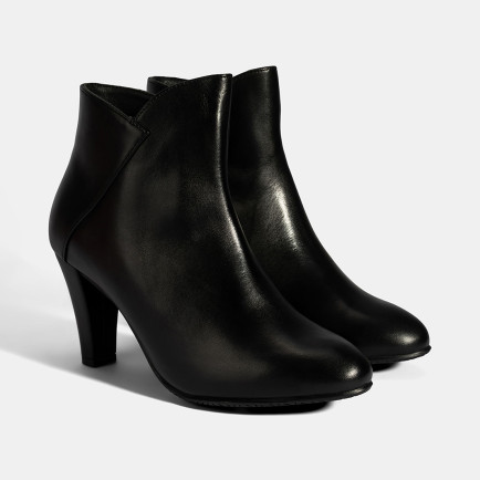 Kadın Siyah DesaComfort Deri Topuklu Chelsea Bot